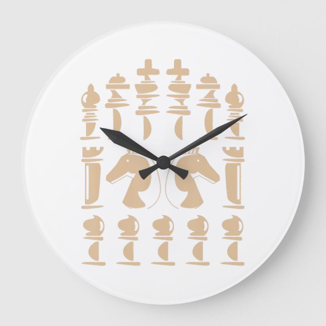 Relógio Grande Xadrez:Sobre | Knight Chess Figure Chess (Frente)
