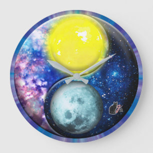 Relógio Grande Yang-Yin / Sun-Moon
