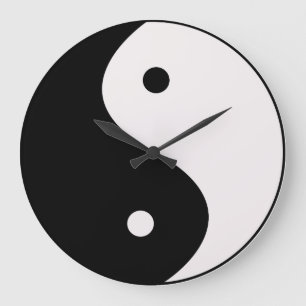 Relógio Grande Yin and Yang Wall Clock