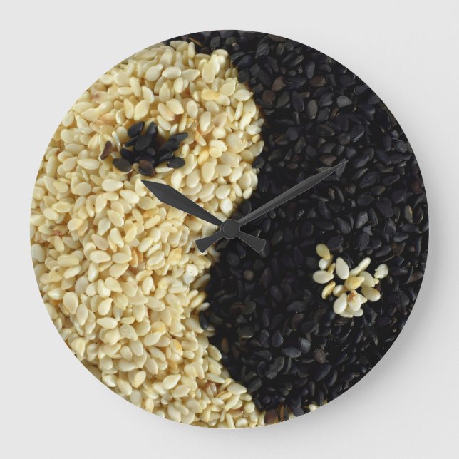 Relógio Grande Yin Yang Rice Kitchen Clock (Frente)