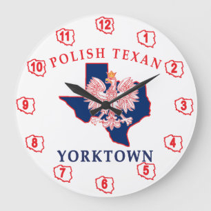 Relógio Grande Yorktown Polonês Texan