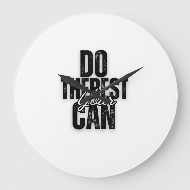 Relógio Grande Your Script on Black (Frente)