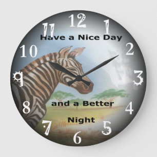 Relógio Grande Zebra having & nice day and a better night.