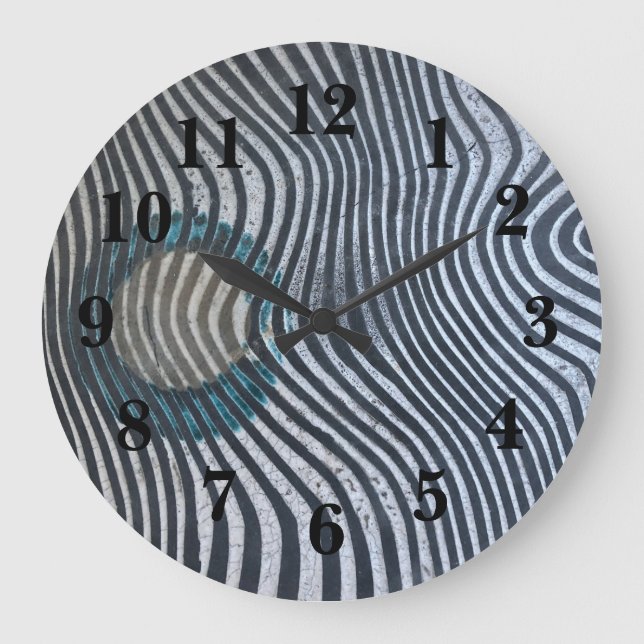 Relógio Grande Zebra Print Pattern African Art Decor (Frente)