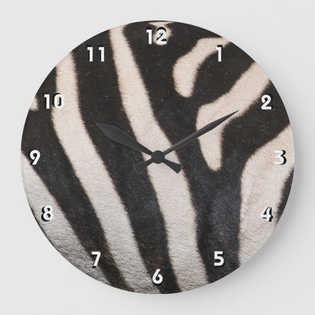 RELÓGIO GRANDE ZEBRA SKIN (Frente)