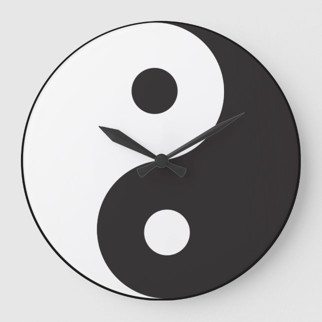 Relógio Grande Zen Yin Yang (Frente)