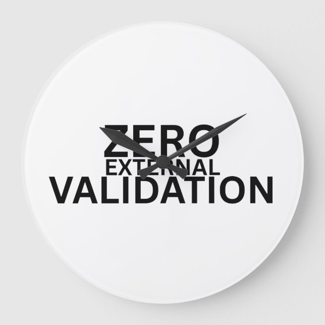 Relógio Grande Zero External Validation Modern Acrylic Clock (Frente)