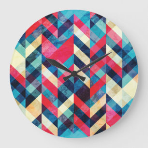 Relógio Grande Zigzag de hipster: arraste o padrão sem soldadura.