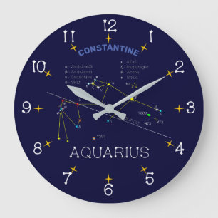 Relógio Grande Zodiac Constelação Aquarius
