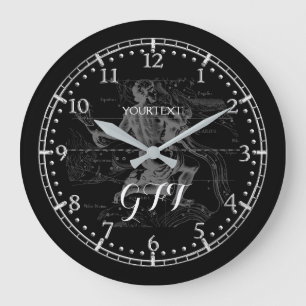 Relógio Grande Zodíaco personalizado da constelação do Aquári