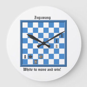 Relógio Grande Zugzwang Chess Quebra-cabeça