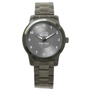 Relógio Gravar álbum personalizado com números brancos