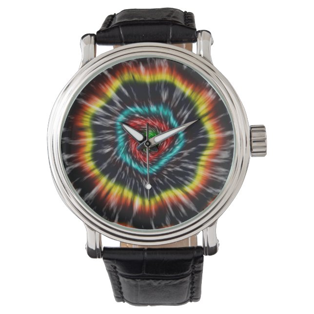 Relógio Gravata Tie Dye Opala Preta,   (Frente)