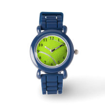 Green Tênis Ball Sports Kids Watch