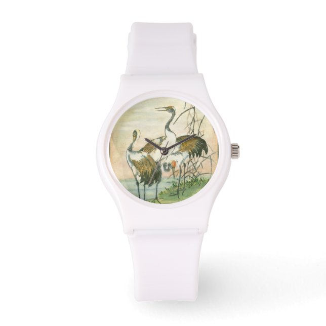 Relógio Gruas orientais pela água (Frente)