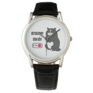 Relógio Grumpy mode on funny fat cat