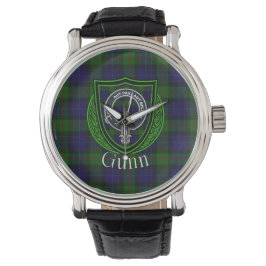 Relógio Gunn Scottish Clan Tartan & Crest