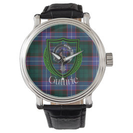 Relógio Guthrie Scottish Clan Tartan & Crest