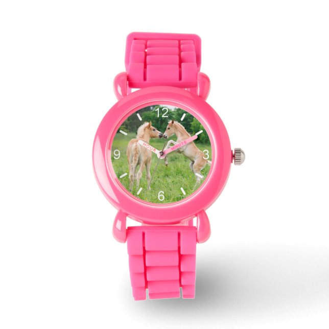 Relógio Haflinger Horses Fofos Fofos Furiosos Discagem fot (Frente)