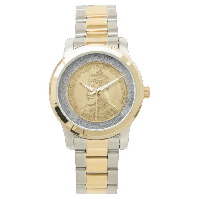 Relógio Haile Selassie I HIM Jah Rastafari Rasta Jah Bless (Frente)