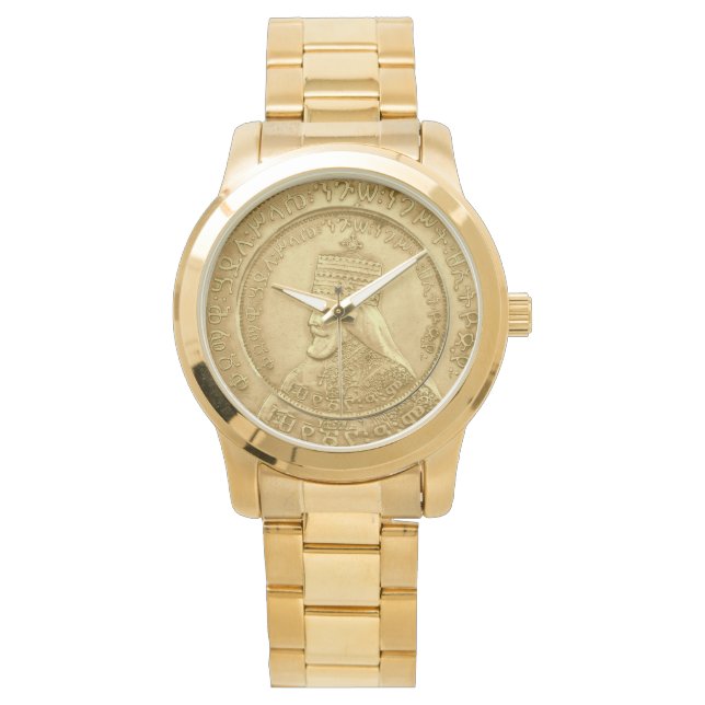 Relógio Haile Selassie I HIM Jah Rastafari Rasta Jah Bless (Frente)