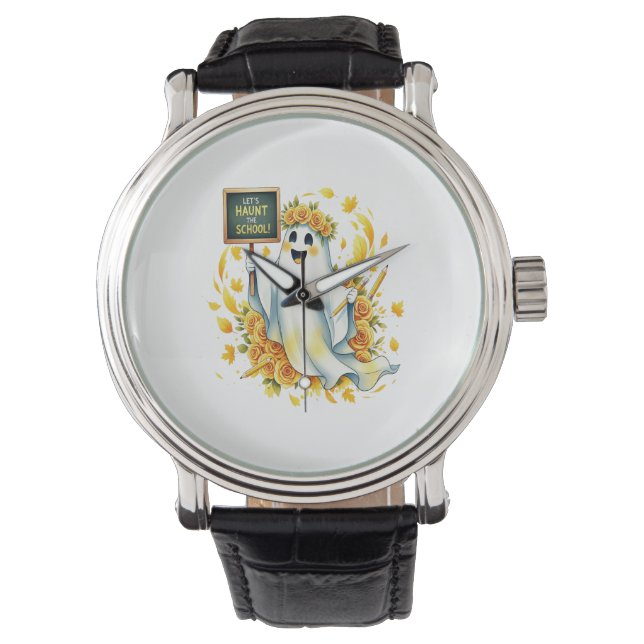 Relógio Halloween da Escola de Hunt Fantasma (Frente)