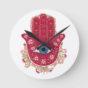 Relógio Hand_Magenta_Cream