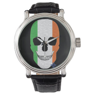 Relógio HANDSKULL Irlanda: relojoaria couro B2