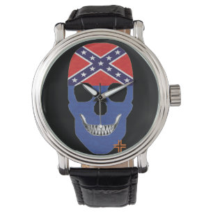 Relógio HANDSKULL Rebel Blue watch significa couro B2