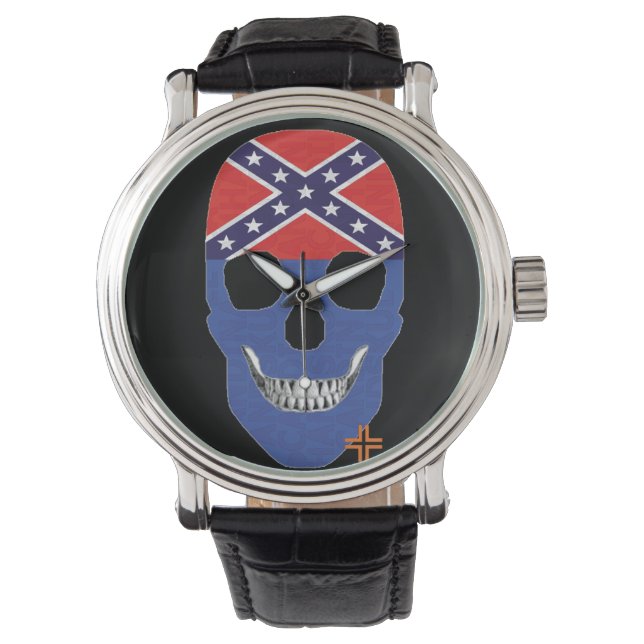 Relógio HANDSKULL Rebel Blue watch significa couro B2 (Frente)