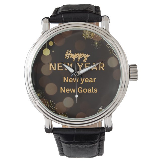 Relógio Happy new year watch design.instant download (Frente)