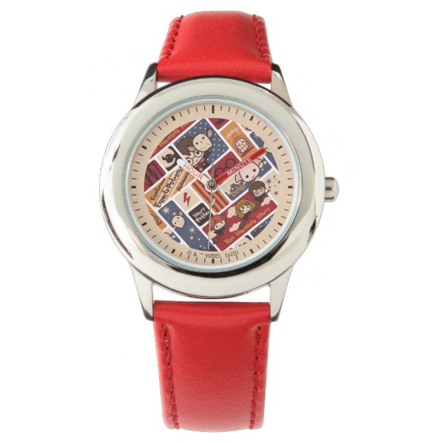 Relógio Harry Potter Cartoon Scenes Pattern (Frente)