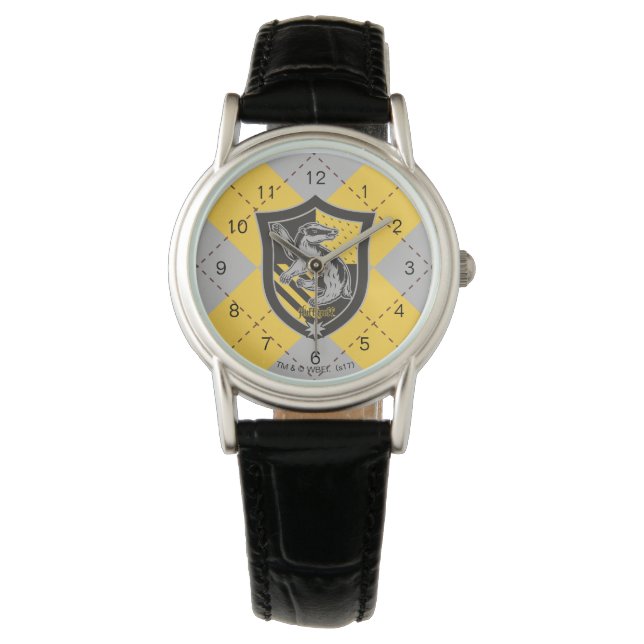 Relógio Harry Potter | Hufflepuff House Pride Crest (Frente)