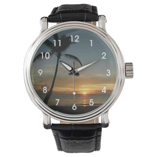 Relógio Hawaiai Beach Sunset Wrist Watch (Frente)