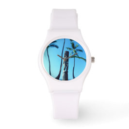 Relógio Hawaiian Tiki Statue Sporty Watch