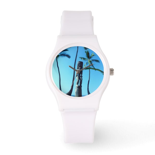 Relógio Hawaiian Tiki Statue Sporty Watch (Frente)