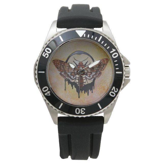 Relógio Hawk Moth Watch, chefe da morte (Frente)