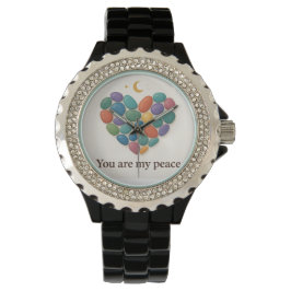 Relógio Heart of Gems: Elegant Crystal-Inspired Watch Desi