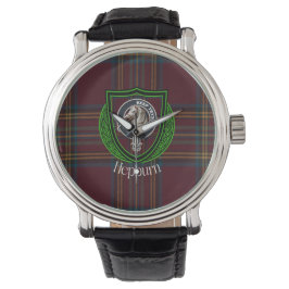 Relógio Hepburn Scottish Clan Tartan & Crest