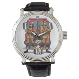 Relógio Heroic Firefighters & Dalmatian Anime Wrist Watch
