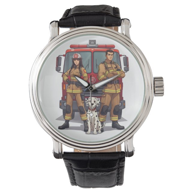 Relógio Heroic Firefighters & Dalmatian Anime Wrist Watch (Frente)