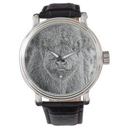 Relógio Highland Cow Woodcut Watch