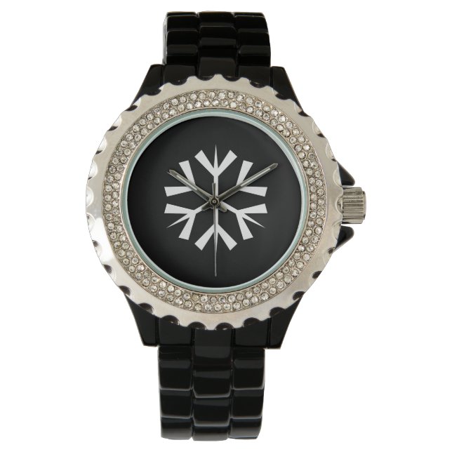 Relógio Holiday Glitter Watch/Snowflake (Frente)
