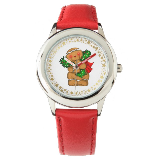 Relógio Holiday Kids Watch/Gingerbird Man (Frente)