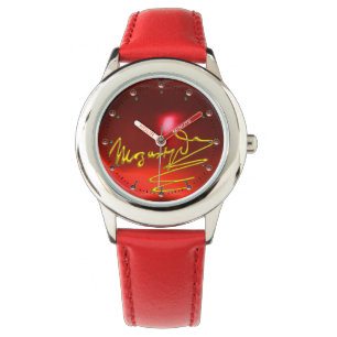 Relógio HOMAGE TO MOZART Composer 3D Dourado Signature Red