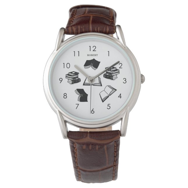 Relógio Homens de Livros Bibliófilos de Livros Elegantes P (Frente)