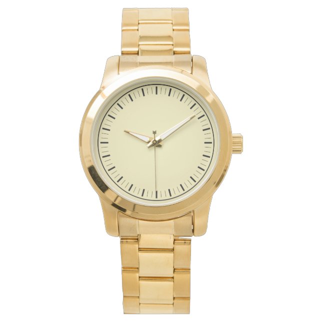 Relógio Homens Modernos de Grande Tamanho Dourado (Frente)