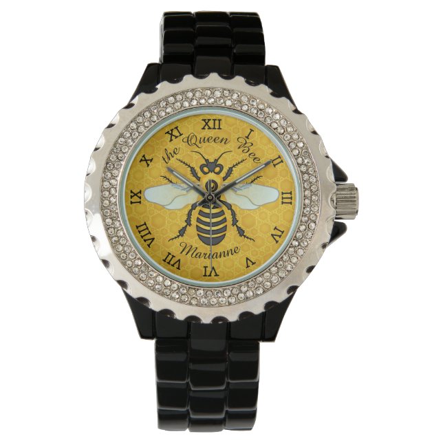 Relógio Honeybee Honeycomb Bee Bonito Personalizada (Frente)