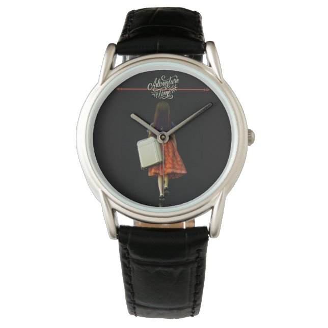 Relógio Hora da aventura - garota com talão de camisa (Frente)