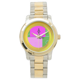 Relógio Hora Praça-Rosa Moderna